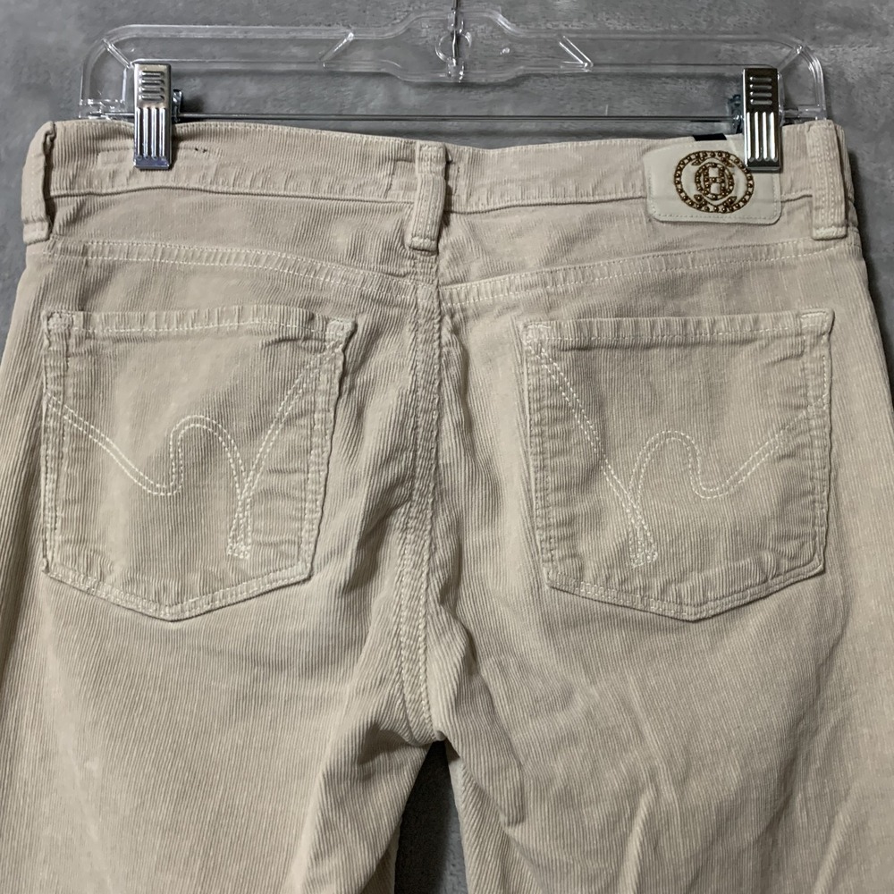 Women's Beige Corduroy Jeans - Neutral Slim Fit